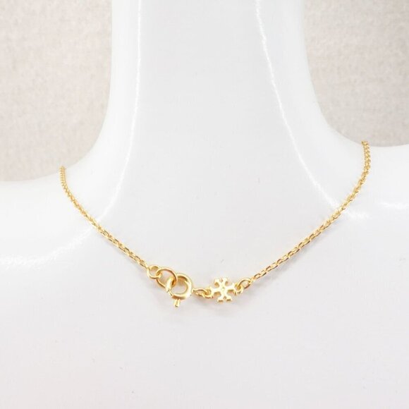 Tory Burch Resin Clover Necklace Tortoise Brown OS - Picture 12 of 12